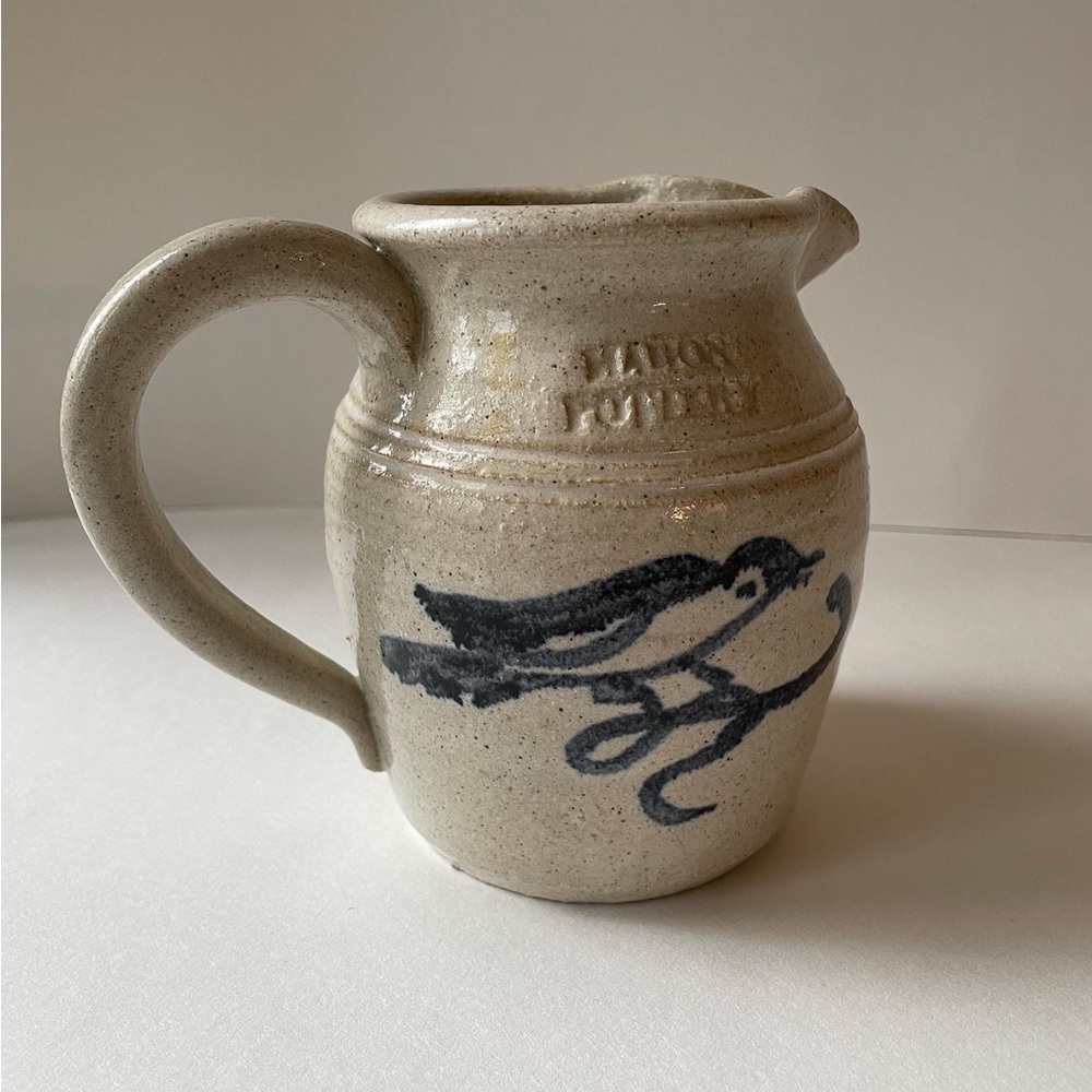 Vintage Mahon Pottery Pitcher with Blue Bird